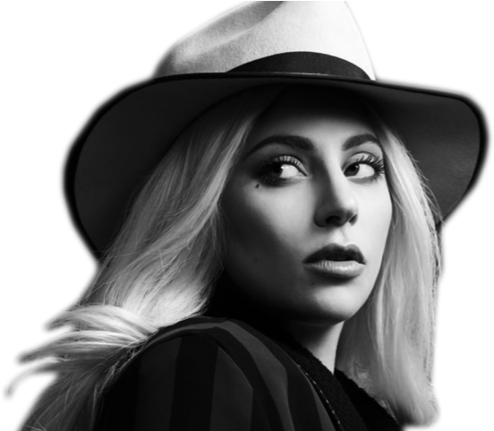 Lady Gaga Png Transparent Images - Lady Gaga Black And White (640x480), Png Download