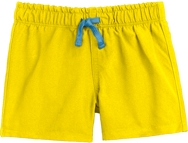 Child Wearing The Baby Swim Trunk In Baby Size 0-6 - Yellow Swim Trunks Png (850x891), Png Download