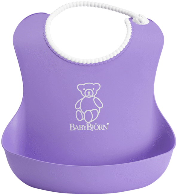Babybjörn Soft Bib - Baby Bjorn Soft Bib In Purple (600x667), Png Download