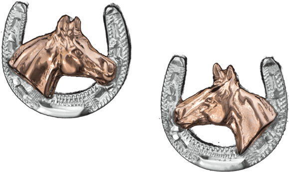 Matilda's Jewelry Box Earrings Tagged "the Western - Horse (600x600), Png Download