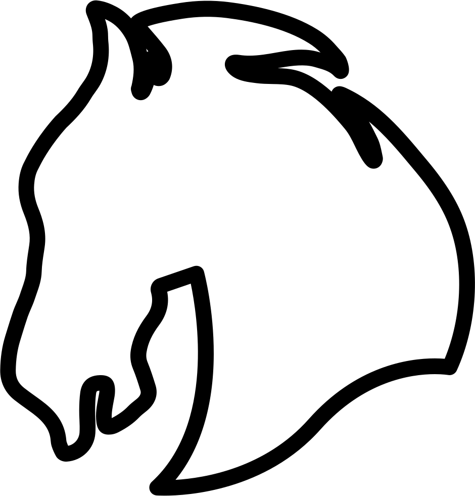 Png File Svg - Tete De Cheval Contour (940x981), Png Download