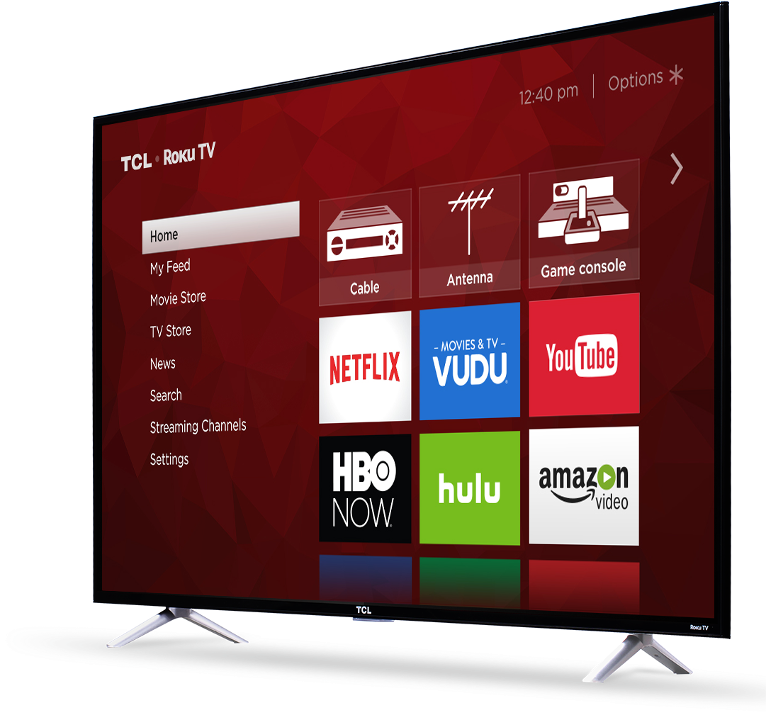 Tcl 55" Class 4k Ultra Hd Roku Smart Led Tv (55s405) - 65 Tcl Roku Tv (1080x1044), Png Download