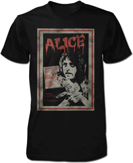 Alice Cooper Vintage Poster T Shirt (600x600), Png Download