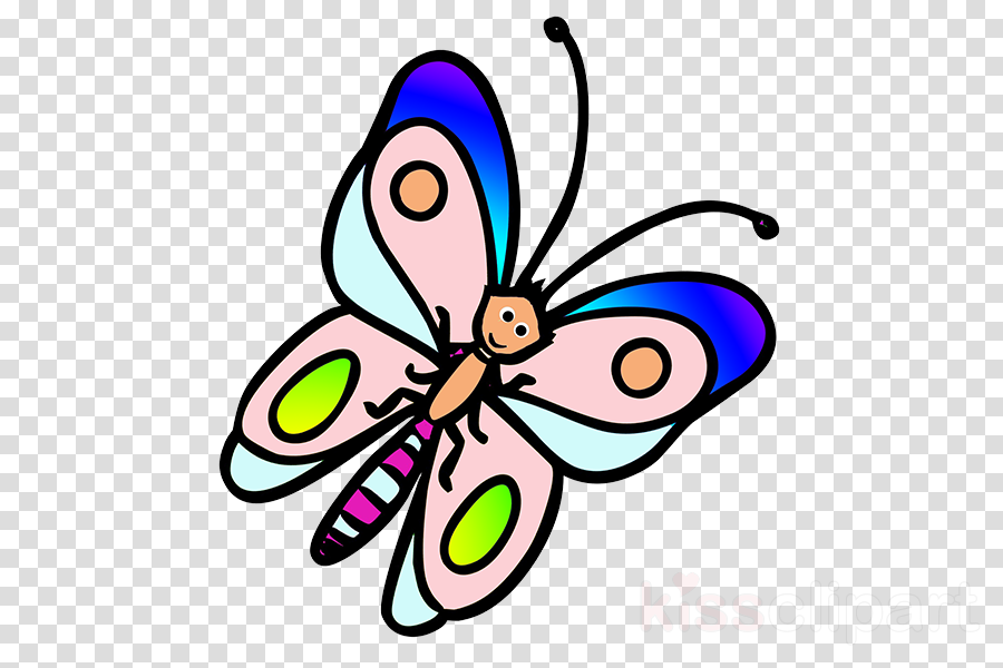 Colorful Butterflies Cartoon Png Clipart Monarch Butterfly - Black Balloon Vector Free (900x600), Png Download