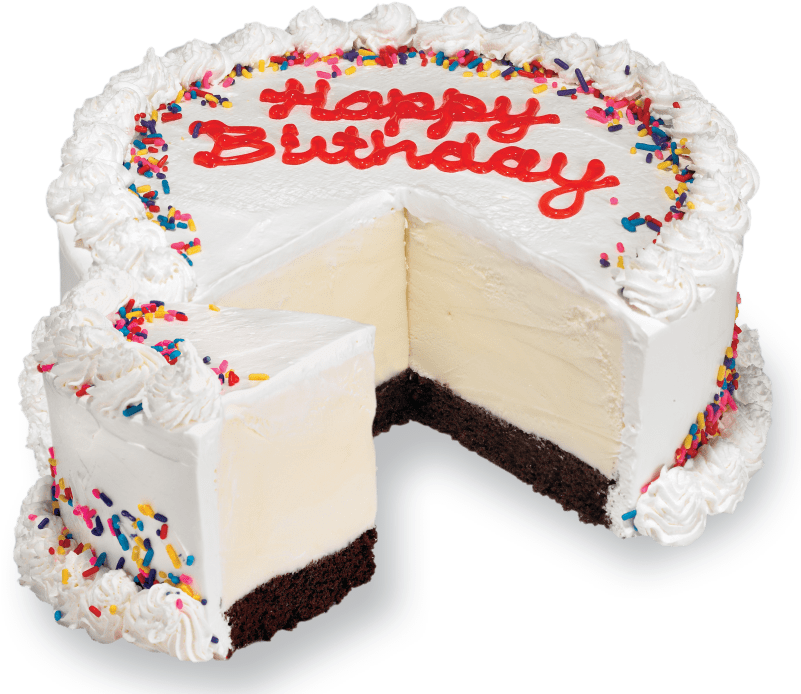 Birthday Cake Round - Bolo De Sorvete Cold Stone (800x800), Png Download