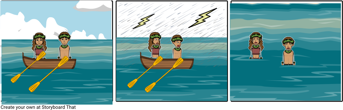 The Tale Of The Shipwrecked Lovers - Illustration (1164x385), Png Download