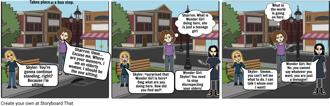 Wonder Girl - Cartoon (1164x385), Png Download