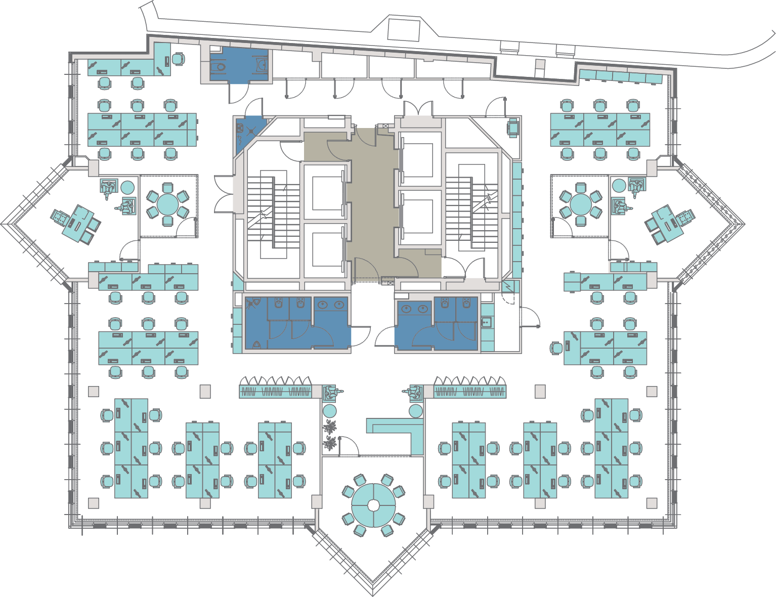 Piętro 1 - Floor Plan (1534x1180), Png Download