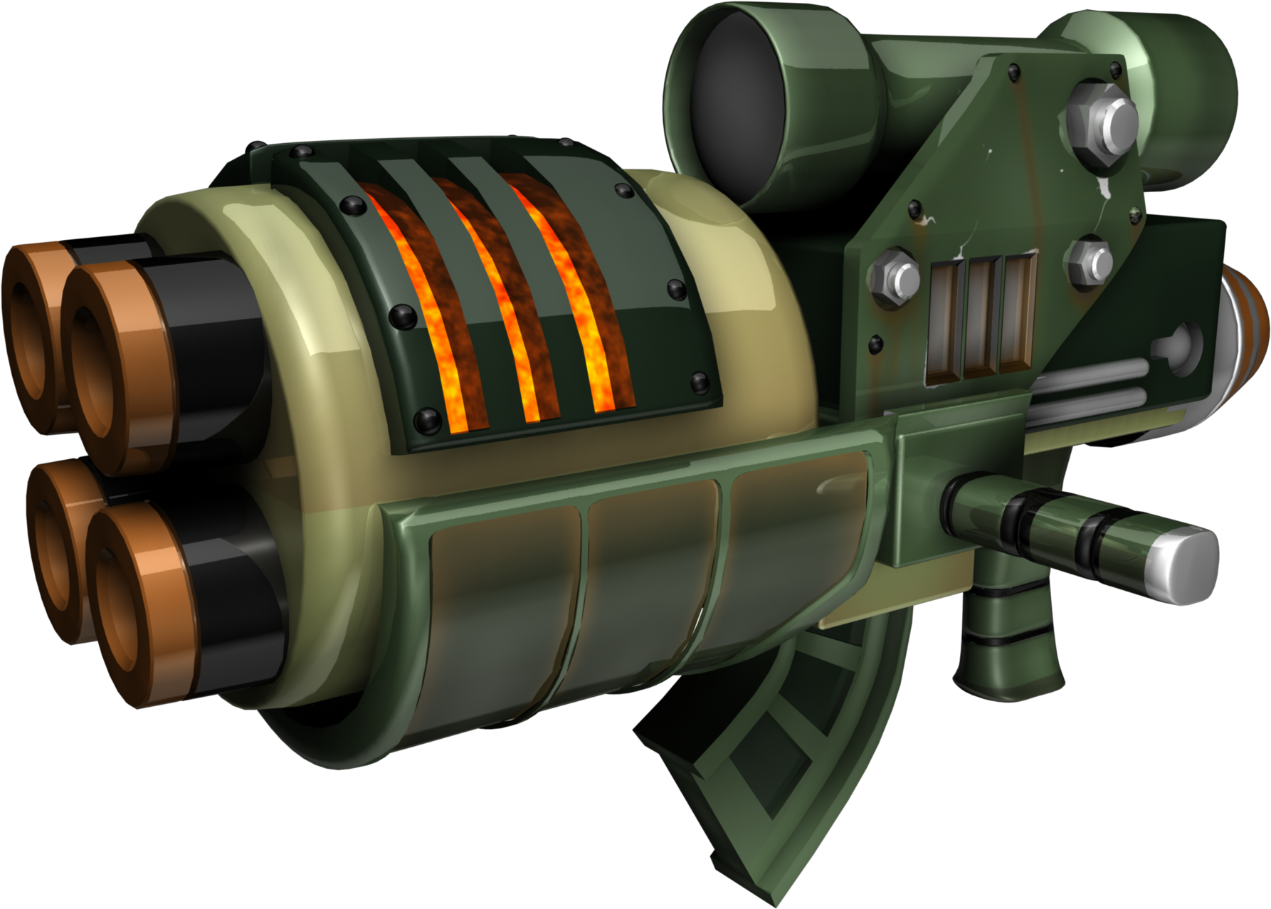 Megarocket Cannon Render - Ratchet And Clank 2 Weapon Real (2000x1500), Png Download