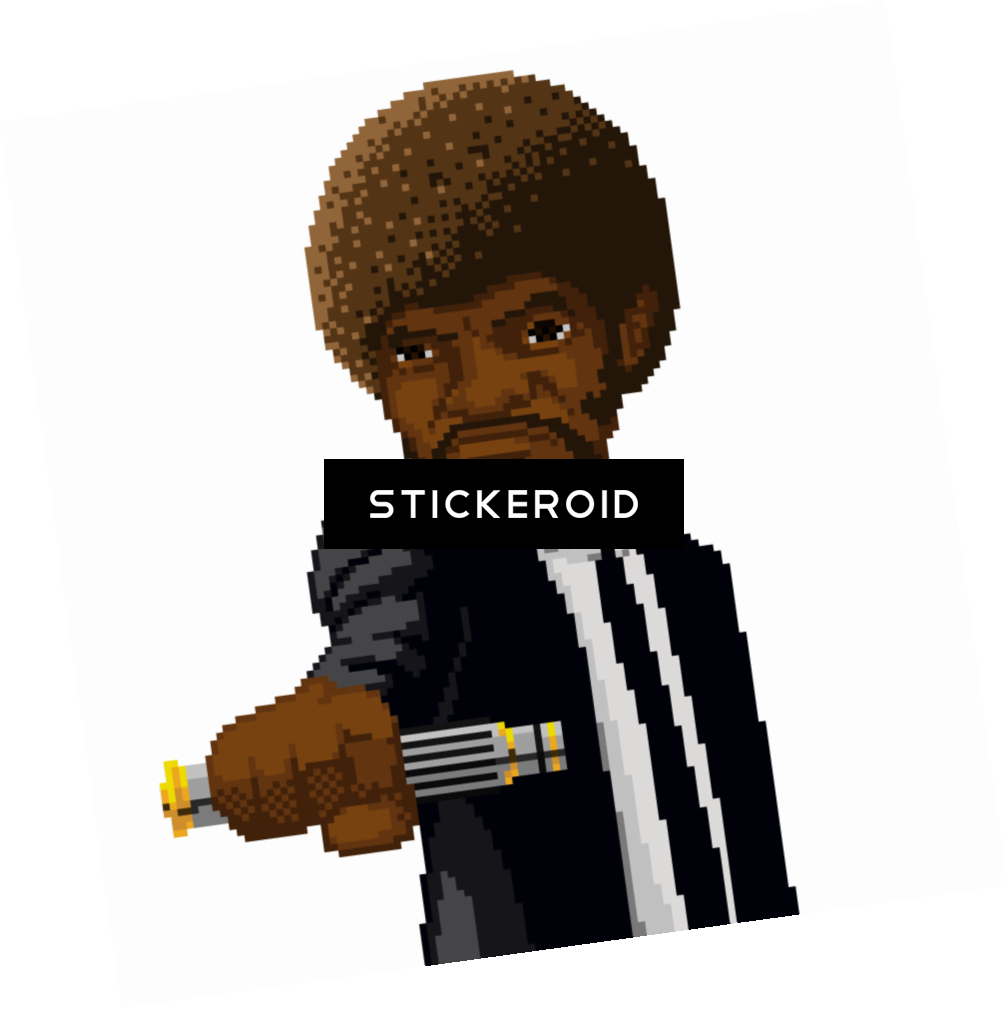 Samuel Ljackson - Machine Gun (1008x1009), Png Download