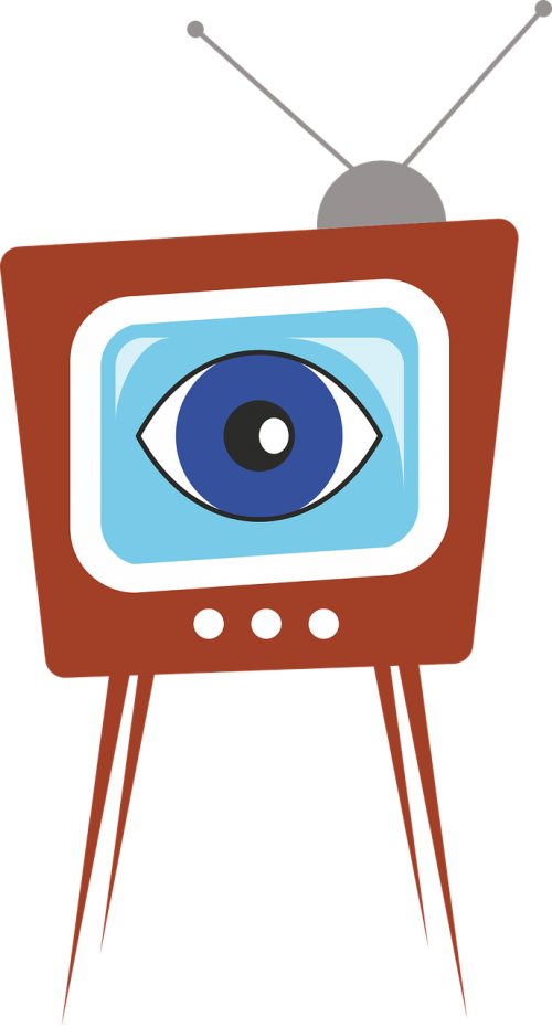 Watching - Television (500x930), Png Download