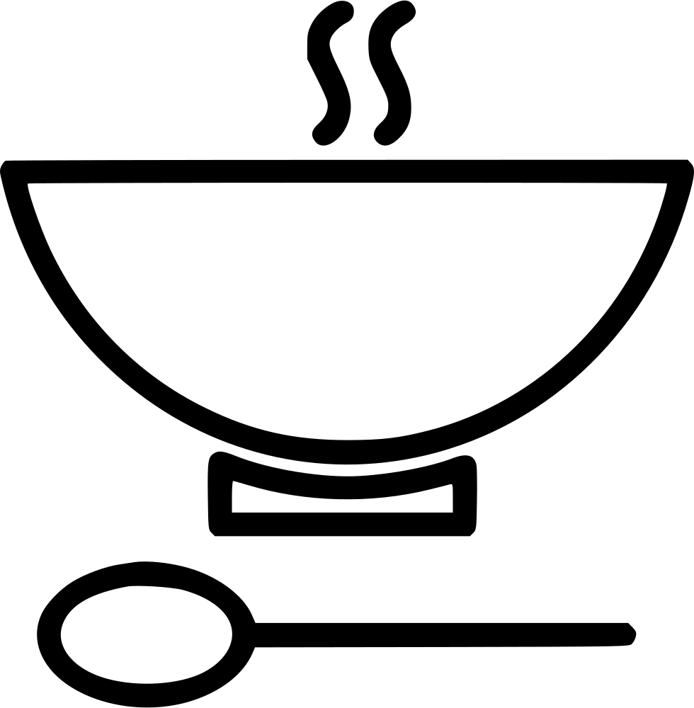 Bowl Soup Spoon Hot Comments - Soup Bowl Drawing (980x1000), Png Download