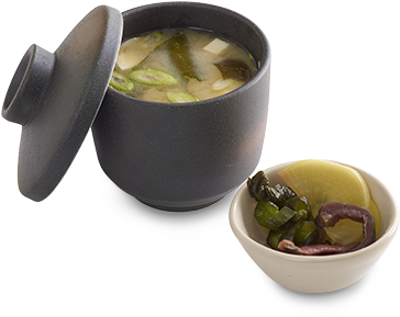 Miso Soup And Japanese Style Pickles - Miso Soup And Japanese Pickles (560x560), Png Download