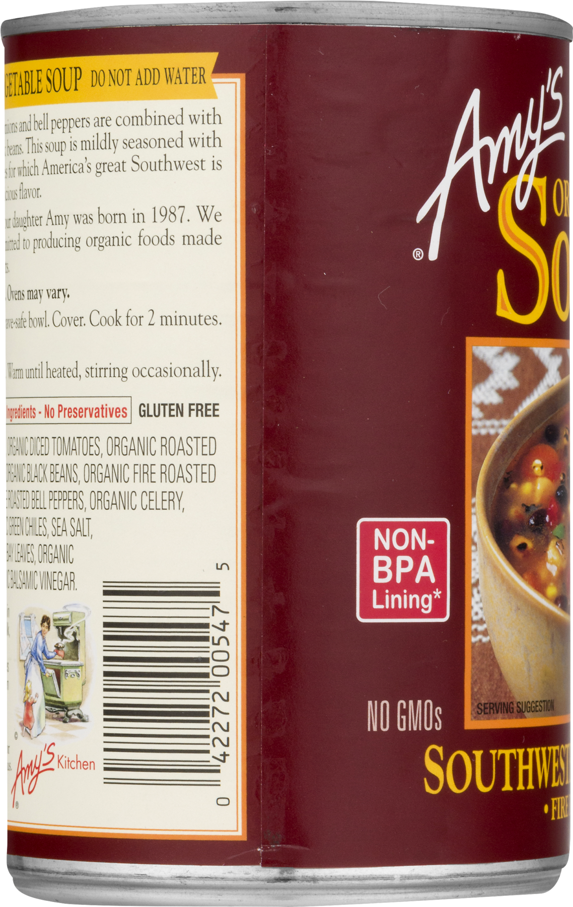 Previous - Amy's - Organic Soup Split Pea - 14.1 Oz. (1800x1800), Png Download