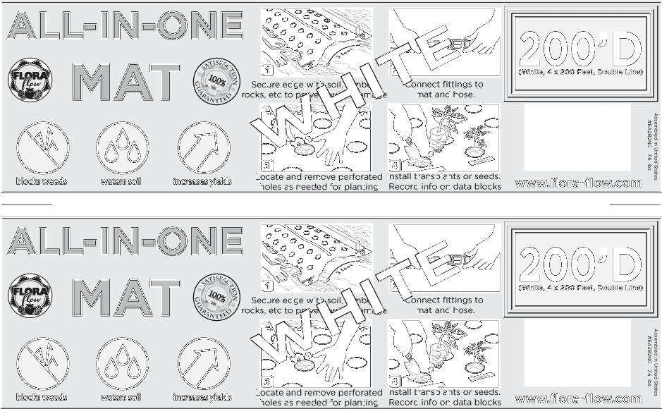 By The Case - Flora-flow 8 Ft. Organic Garden Weed Control Drip Irrigation (1008x612), Png Download