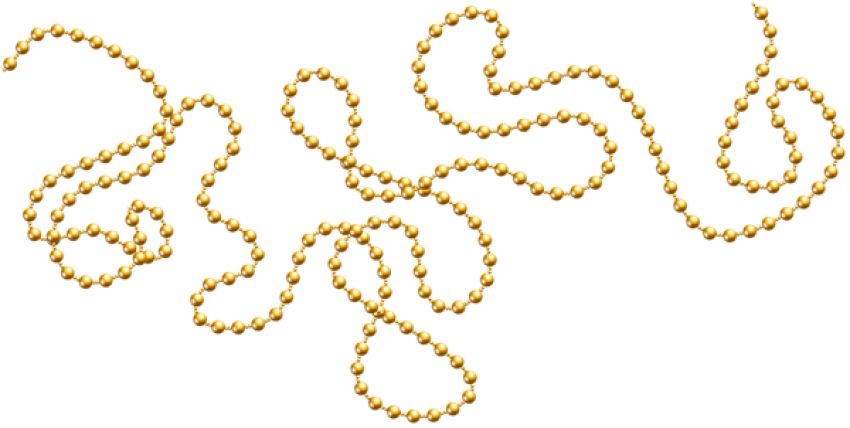 Free Png Gold Beads Decoration Png Images Transparent - Necklace (850x428), Png Download