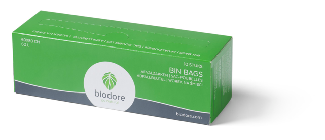Biodore® Refuse Sack, Starch Blend, 60l, 60x80cm, Green - Biodore Afvalzak, Zetmeelblend, 60l, 60x80cm, (640x640), Png Download