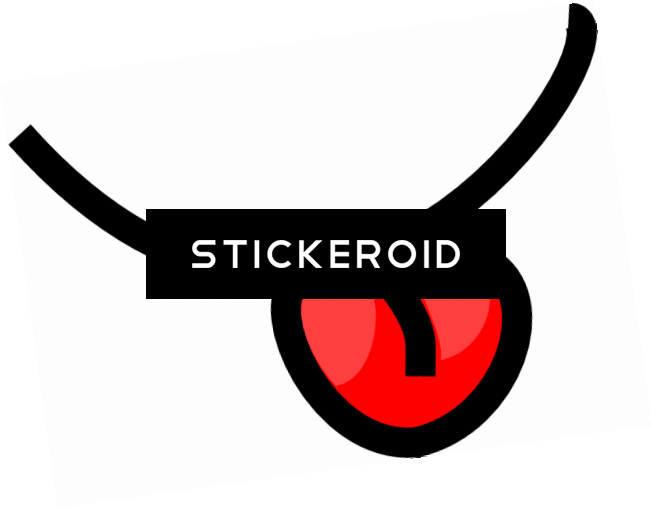 Cartoon Tongue Mouth - Emblem (652x508), Png Download