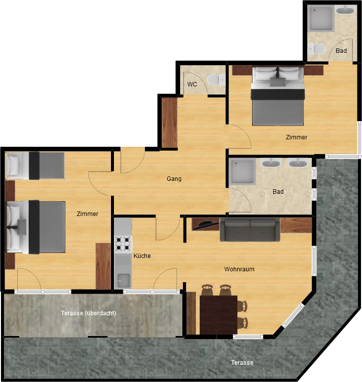 Appartement Enzian (734x773), Png Download