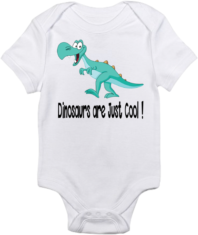 Dinosaurs Are Just Cool - Funny Baby Onesies (870x1024), Png Download