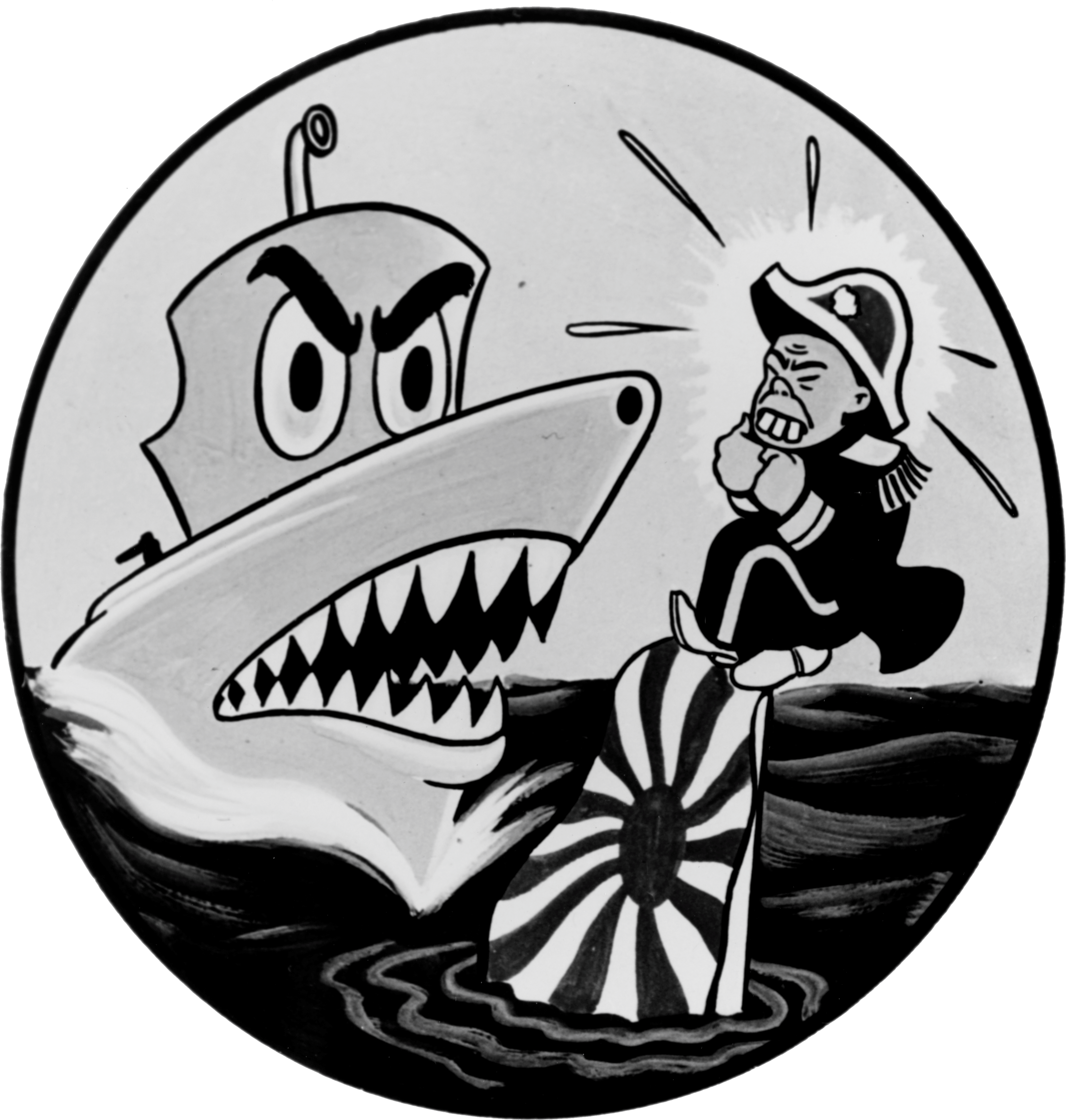 Uss Dentuda Insignia, 1945 (nh 65244 - Uss Dentuda (ss-335) (3935x4115), Png Download