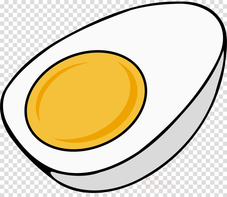 Boiled Egg Coloring Page Clipart Fried Egg Scrambled - Hard Boiled Egg Cartoon (900x780), Png Download