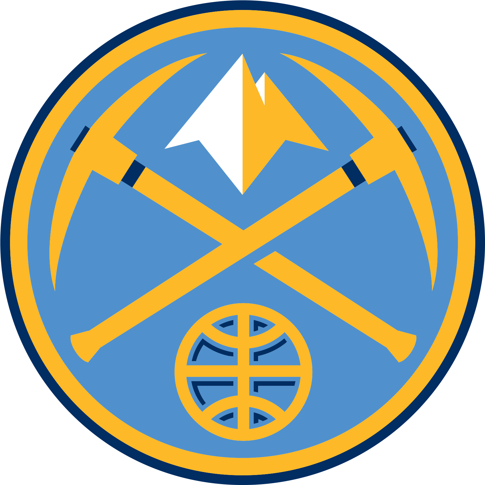 City San Thunder Oklahoma Denver Antonio Nuggets Clipart - Denver Nuggets 2016 Logo (2000x2000), Png Download