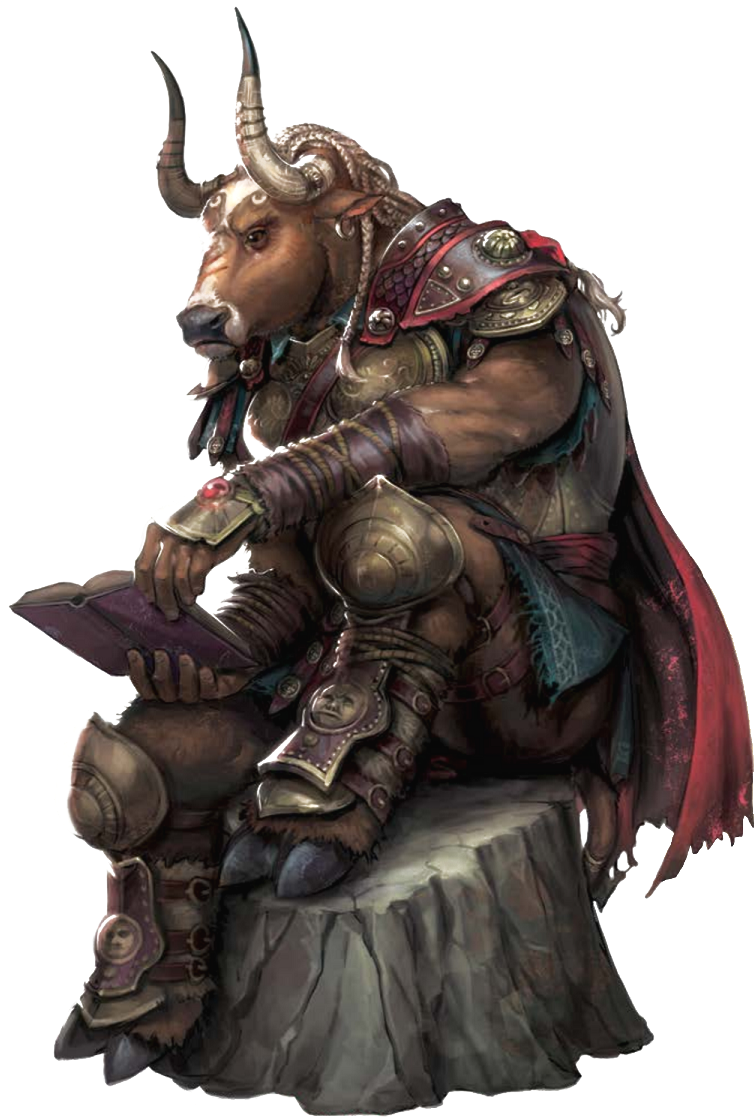 Minotaur Fighter Pathfinder (773x1200), Png Download