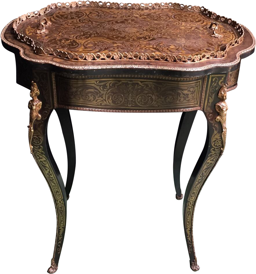 French Napoleon Iii Large Wood Jardinière - Coffee Table (1601x1200), Png Download