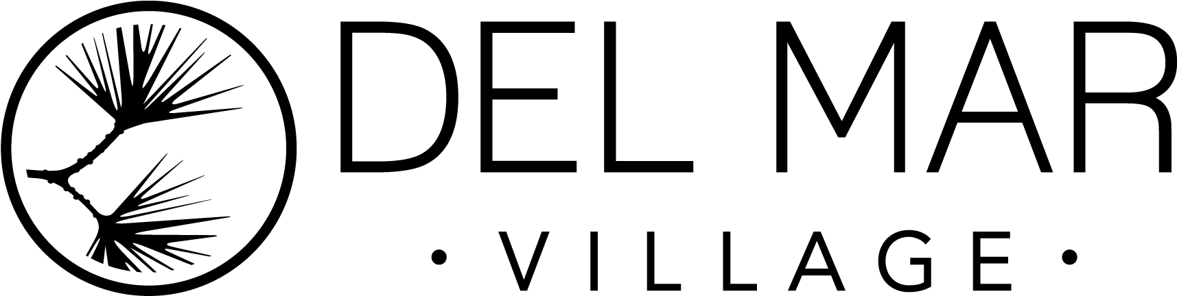 Dm Village Logo Horizontal Black - Logo (1864x538), Png Download