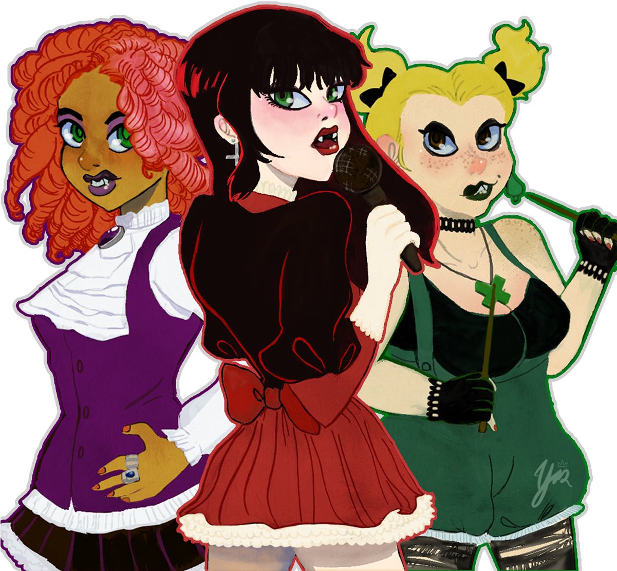 Phantasma And Sibella - The Hex Girls (1200x1131), Png Download