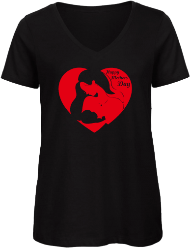 T-shirt Happy Mothers Day - Cartoon (591x591), Png Download