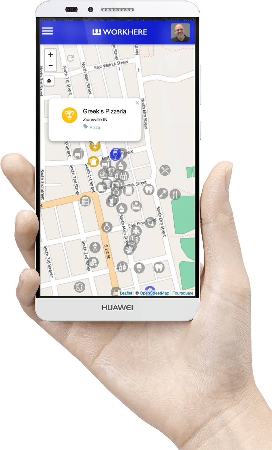 Hauwei Ascend Mate 7 Map View - Android (1100x1739), Png Download
