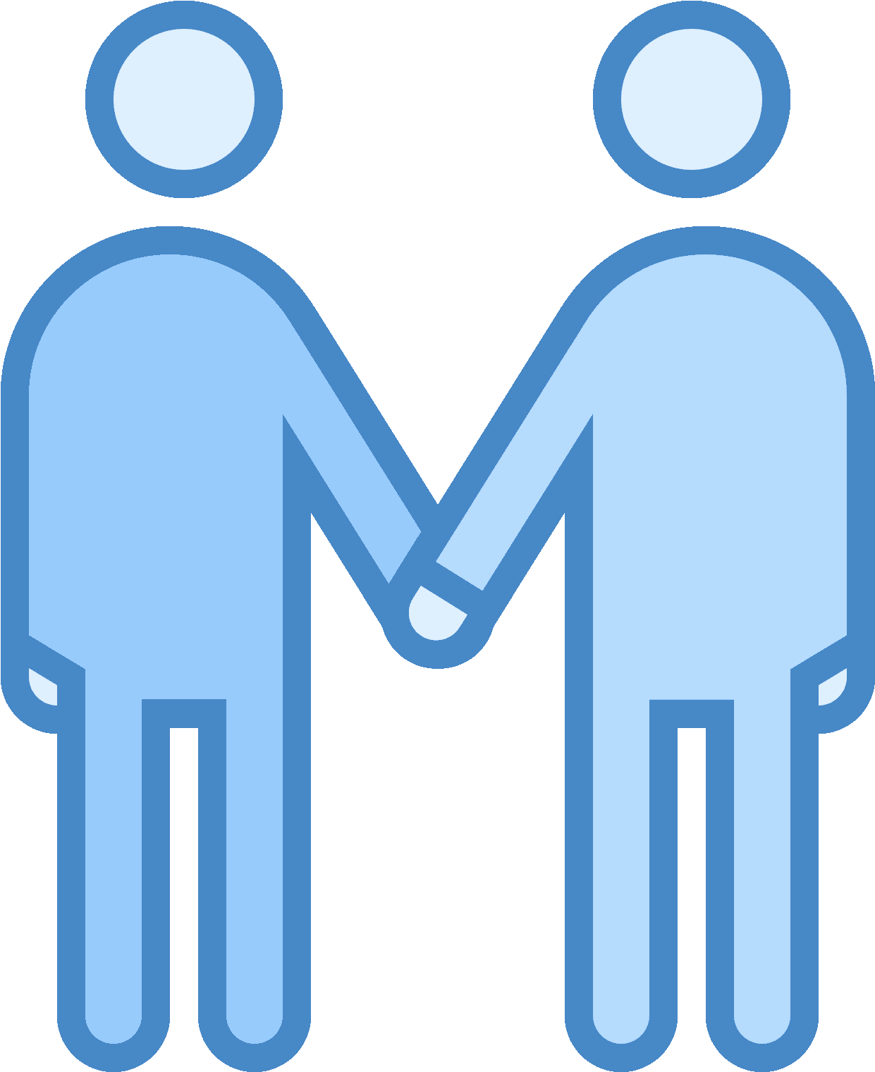 It's A Logo For Depicting A Meeting Between Two People - Gay Vector Png (1600x1600), Png Download