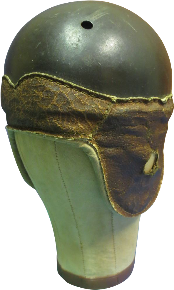 1930's Hard Shell & Leather Football Helmet - Skull (986x986), Png Download