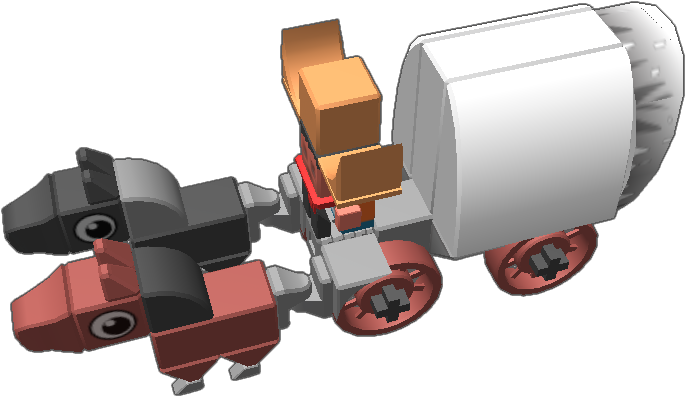 This Covered Wagon Would Work Great In Western Worlds - Lego (768x768), Png Download