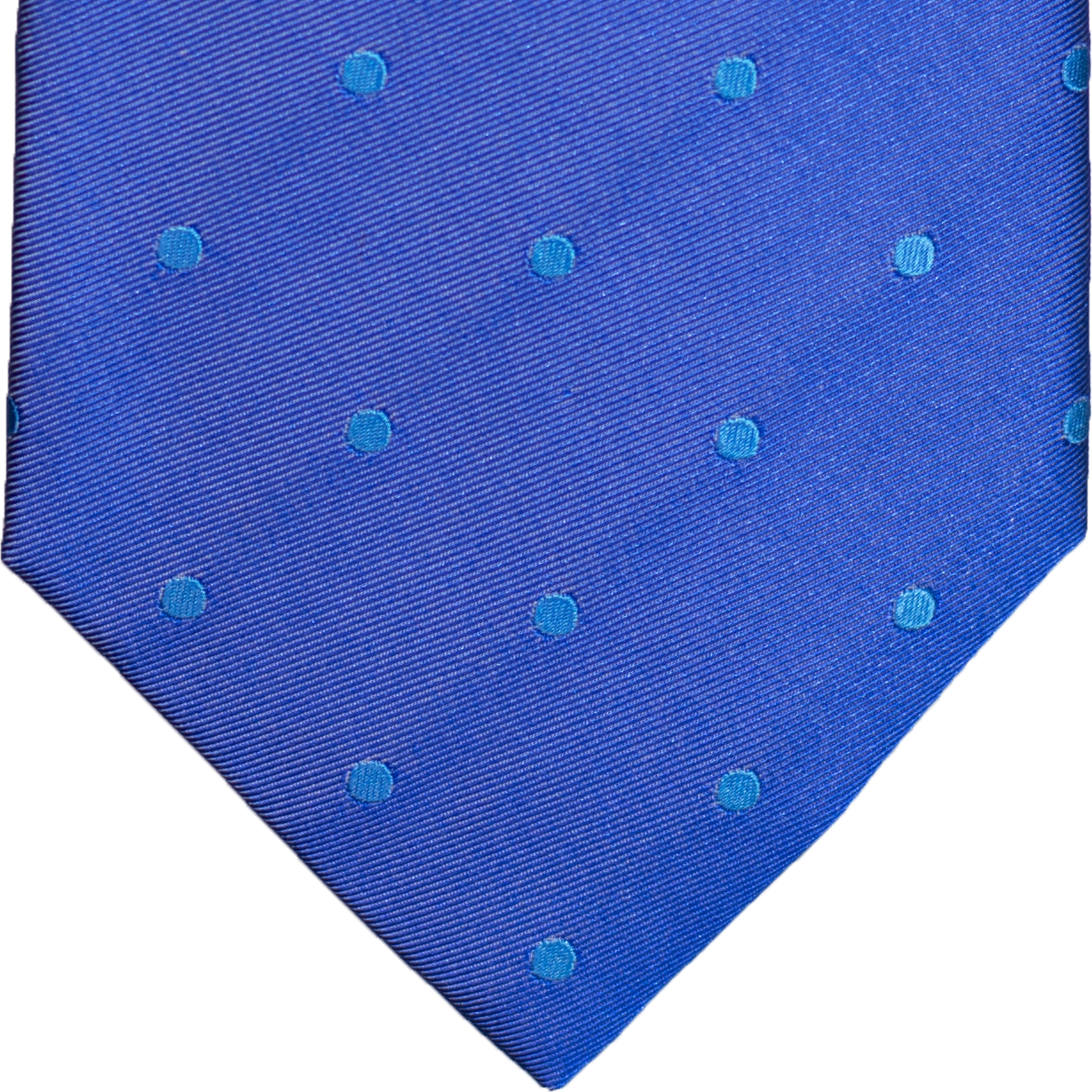 Royal With Aqua Dotted Satin Silk Bow Tie - Blue (1230x1230), Png Download