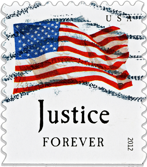 Subscribe To Our Mailing List - Us Postage Stamp Justice (640x712), Png Download
