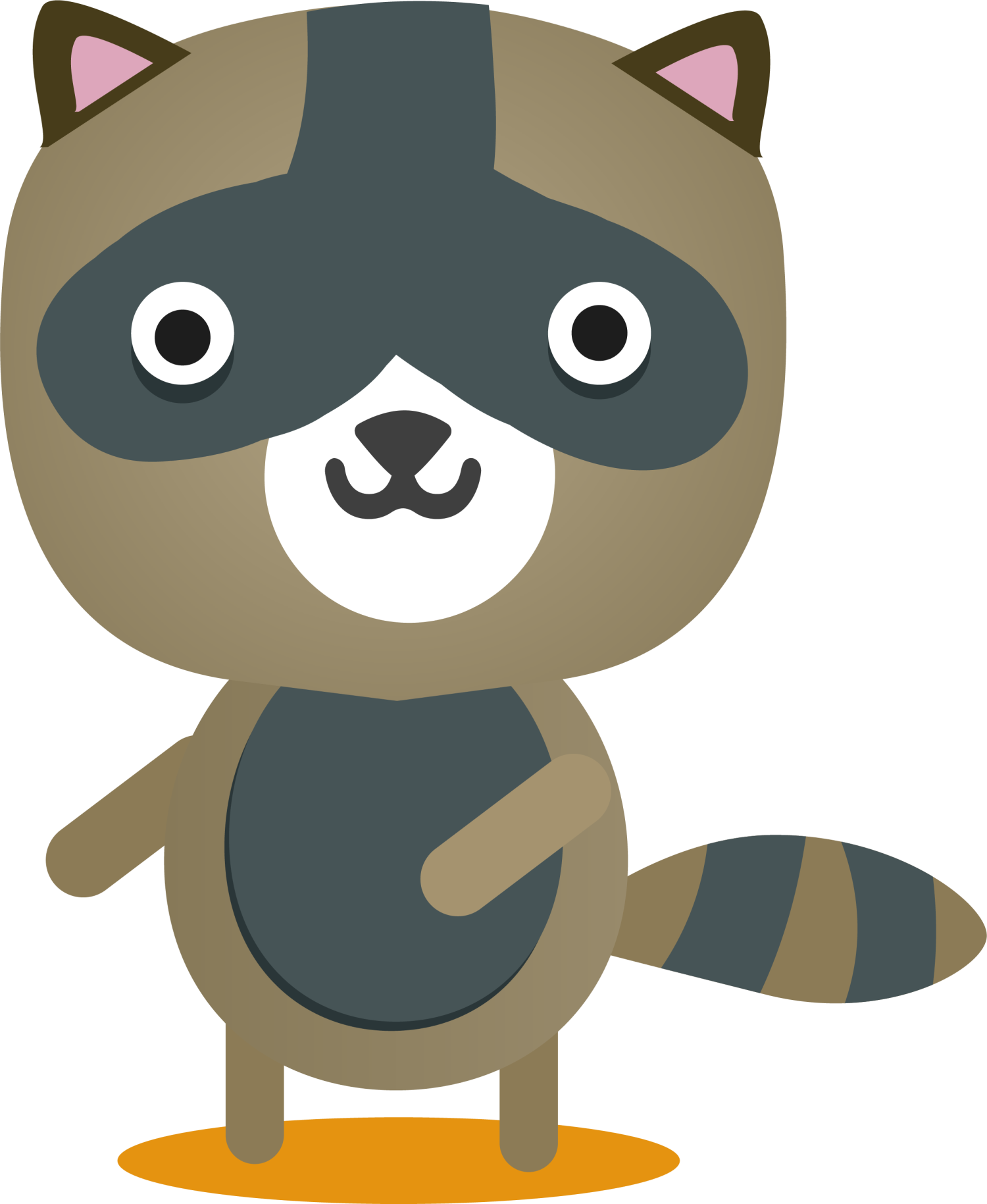 Dog Weasel Canidae Brown - Racoon Dog Cartoon (1500x1829), Png Download