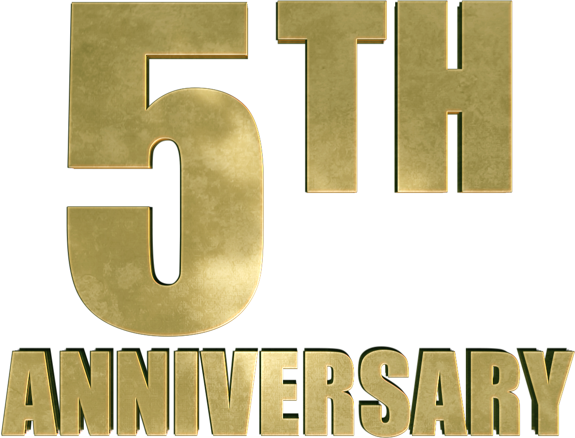 5th-anniversary - 5th 5 Year Anniversary (1920x1080), Png Download