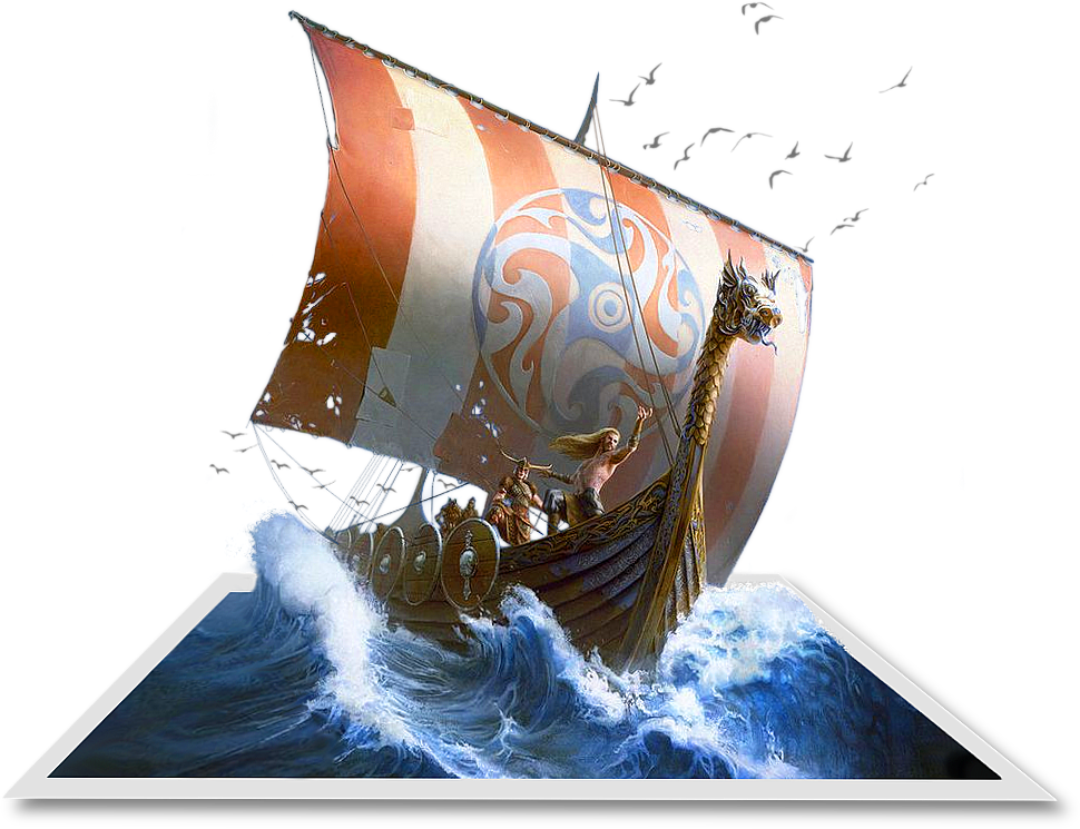 Image - Viking Ship Art (970x745), Png Download