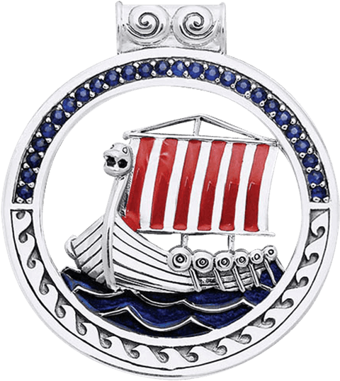 Viking Ship Pendant - Ship (555x555), Png Download