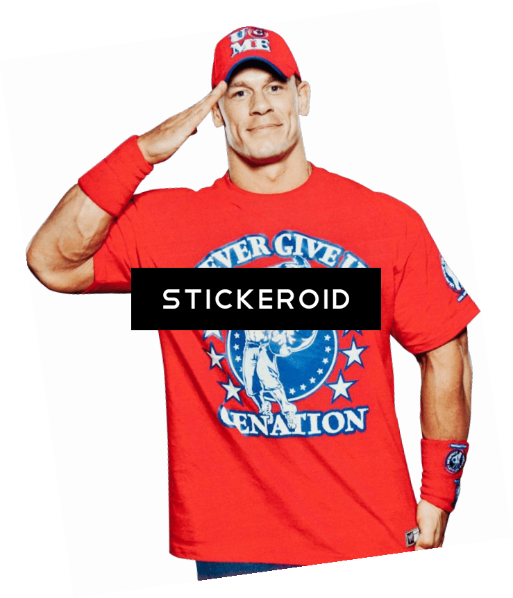 John Cena - Mens John Cena You Cant See Me Never Give Up Red Blue (739x862), Png Download