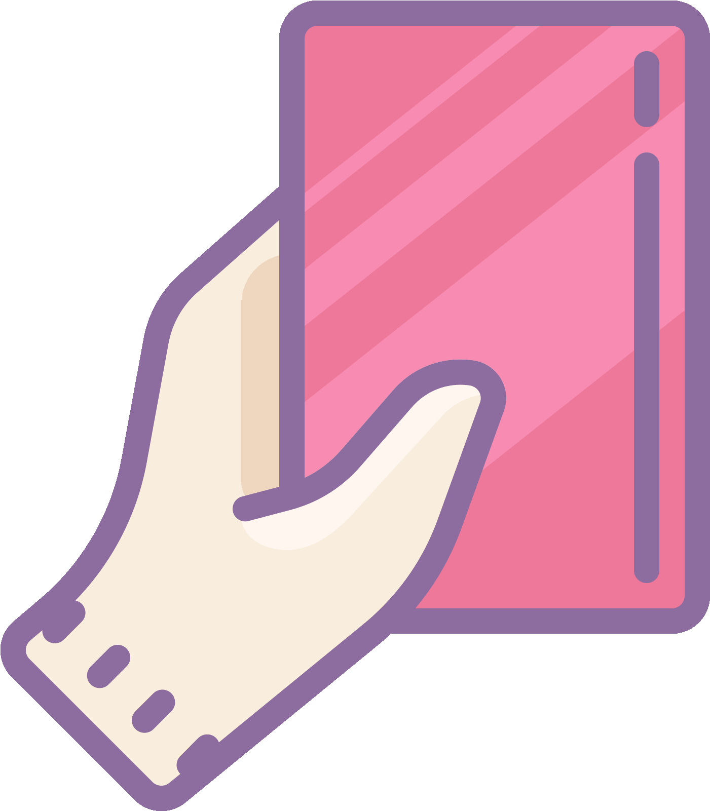 It's An Icon With A Hand Holding A Rectangular Foul - Graphic Design (1600x1600), Png Download