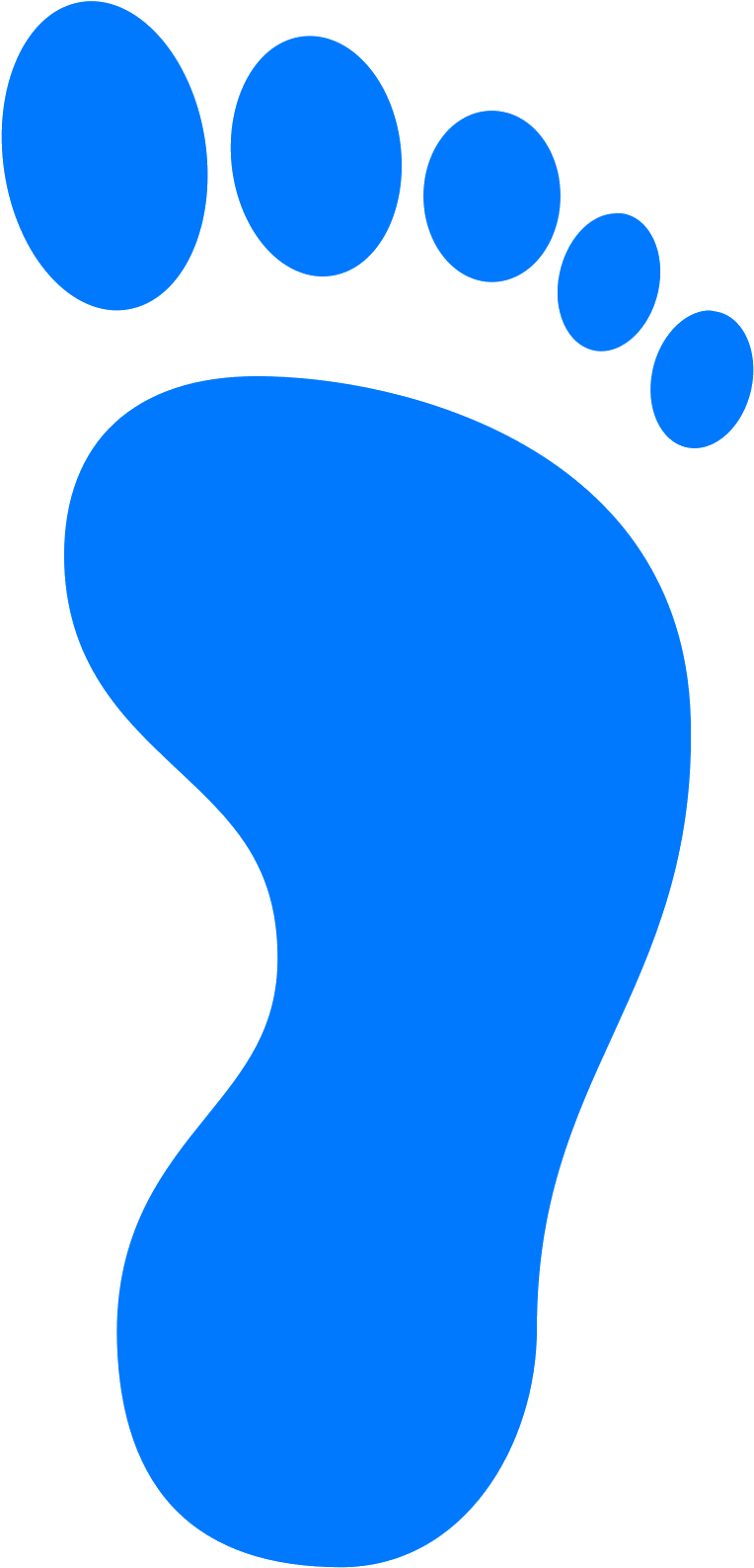 Blue Footprint Png Clip - Foot Print Clip Art (1600x1600), Png Download