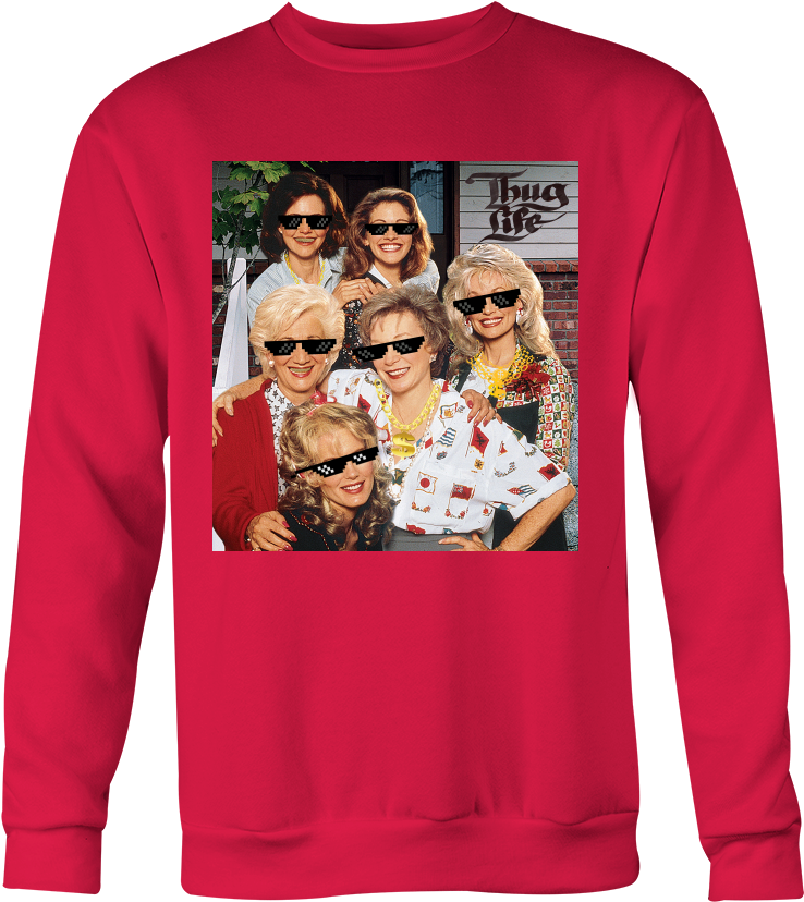 Steel Magnolias Thug Life Holiday Special Sweatshirt - Ugly Christmas Sweater Pigs (1000x1000), Png Download