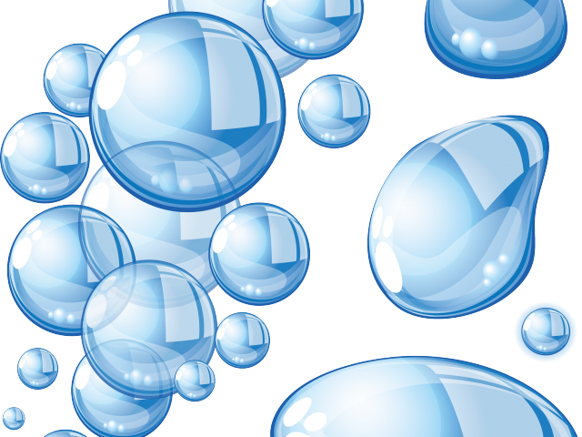 Waterdrop Clipart Water Droplet - Blue Water Drops Transparent (640x480), Png Download