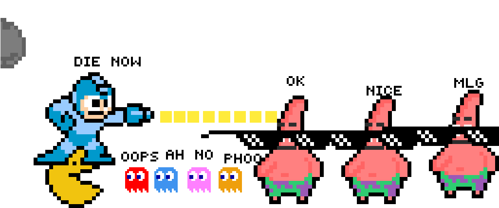 Mlg Butrt - 8 Bit Megaman (1024x576), Png Download