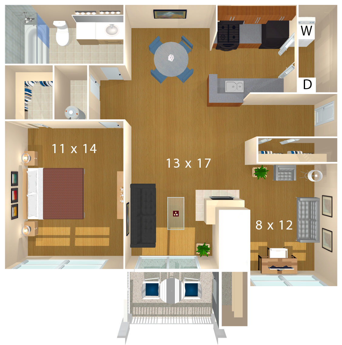 Bent Tree Apartments (1220x1222), Png Download