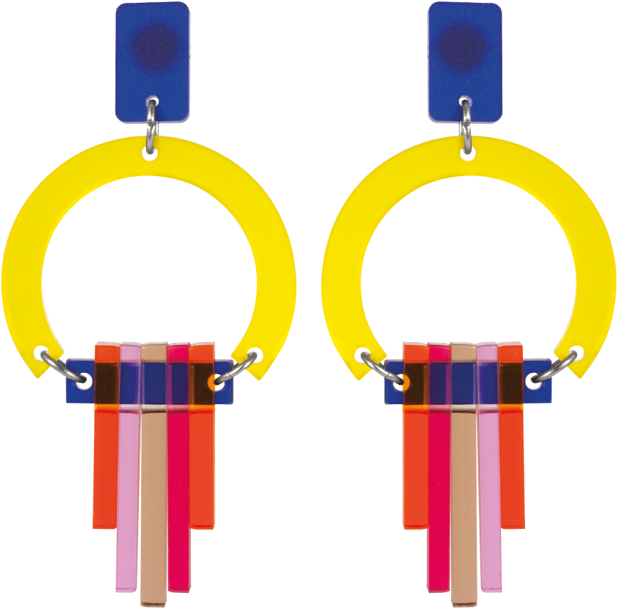 Art Deco Chandeliers Citrus - Earrings (1000x1000), Png Download